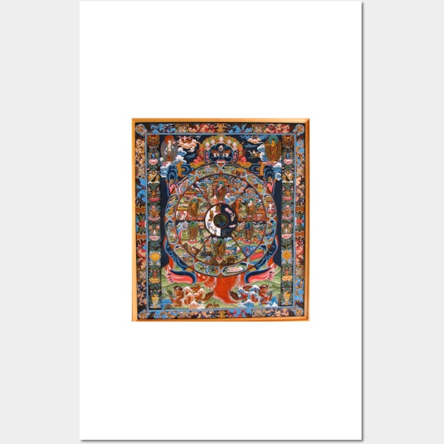 Tibetan Buddhist Wheel of Life Wall Art by TammyWinandArt